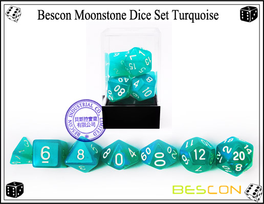 Turquoise Dice Set-5