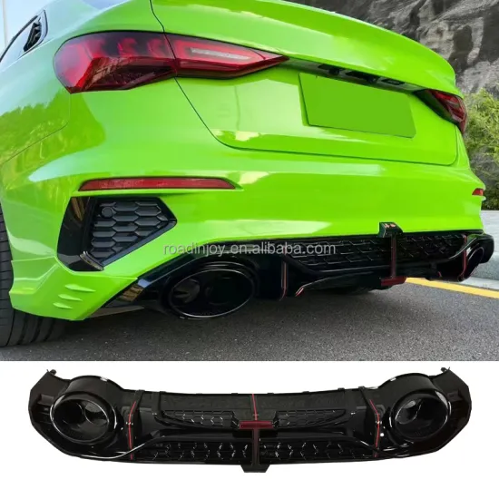 Gloss Black Rear Diffuser for Audi A3 RS3-R 2021-2022