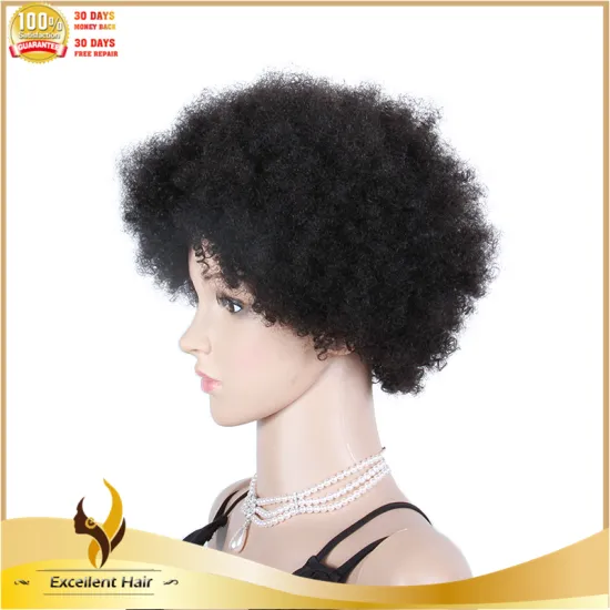 Made in china indian human afro kinky curly hair machine weft wig