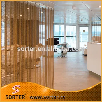 New design hanging metal mesh drapery salon decoration