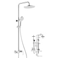 Sistema de chuveiro redondo Chrome Polished Rainfall