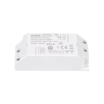 Letaron 240V to 12V Transformer - 12V 1250mA 15W LED Driver with 30,000 Hour Warranty