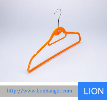 LEC-V5007 Velvet Hanger for Clothes line with Tie Bar and Notches