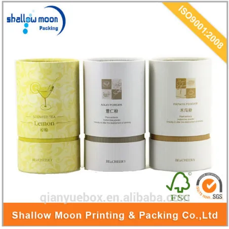 Tea cylindric custom-made packing paper box