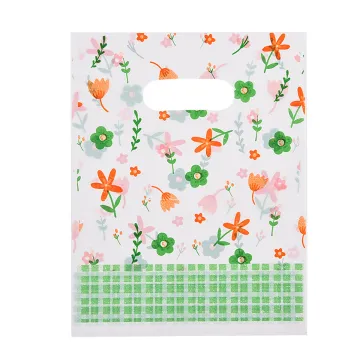 Factory Wholesale Customized Printing PE Die-Cut Flat Mouth Plastic Clothes Garment Shopping Bags