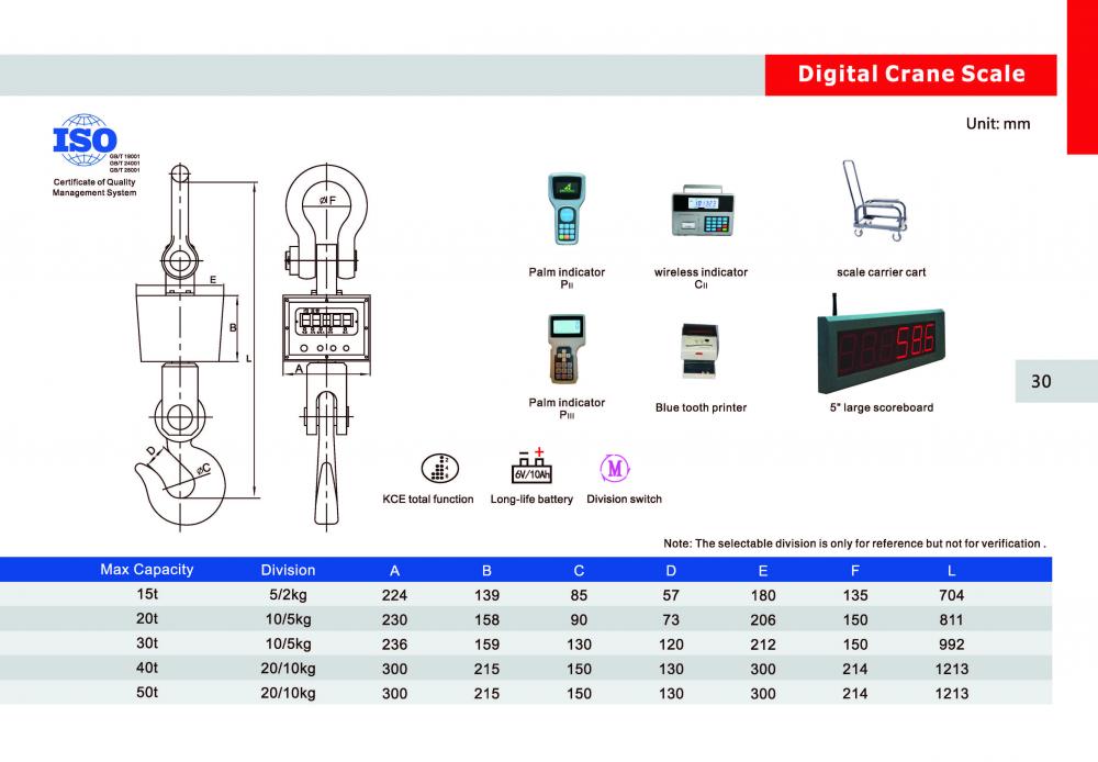 wireless crane weighing scale