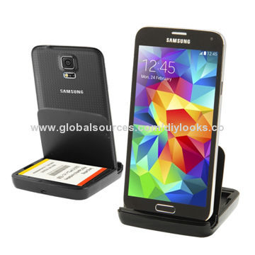 2-in-1 Multifunction Desktop Dock Charger for Samsung Galaxy S5/G900 (Black)