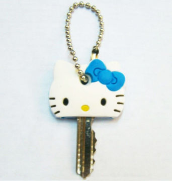Hello Kitty Silicone Key Cover, Promotional Silicone Cute Key Cap With Customized Logo