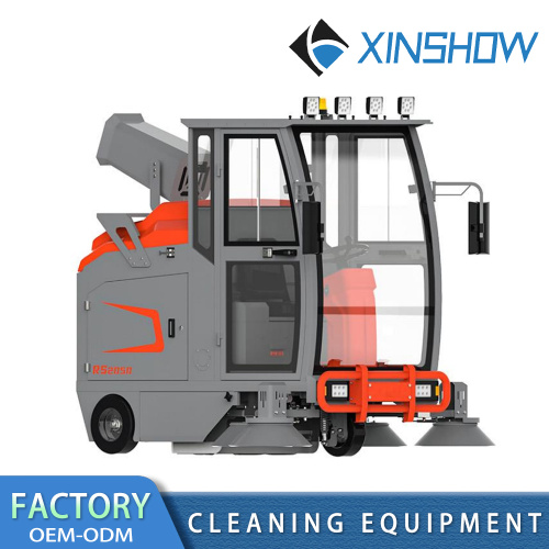 Полностью закрытая подметальная машина с высокой эффективностью.