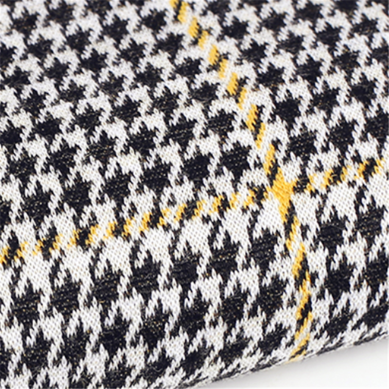 Plover Case Grain Polyester Spandex Knitting Jacquard Fabric 3