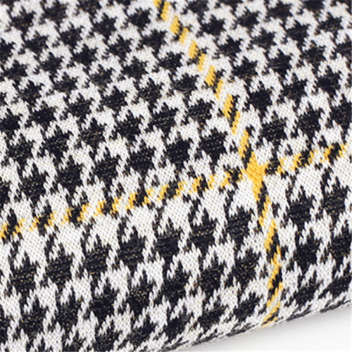 Customized Knitted Plaid Polyester Jacquard Fabric