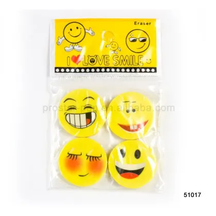 smiling face shaped eraser smile student eraser