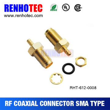 Straight long female sma connector