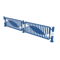 Coastal Blue White City Street Fencing With Artistic Design