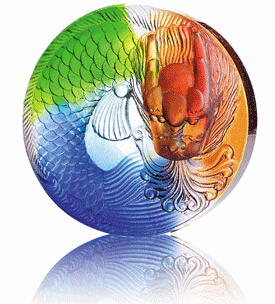 Colorful Liu li Brick Art Glass Craft Decoration