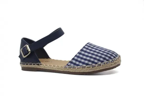 Plaid  Hemp Outsole Girl Shoes