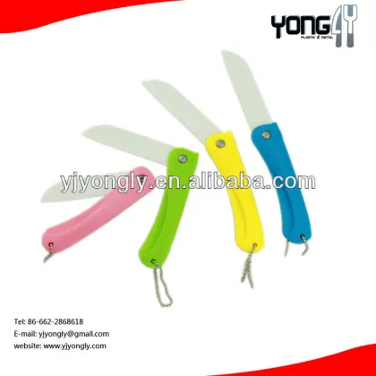 Foldable 3" ceramic paring knife with key chain