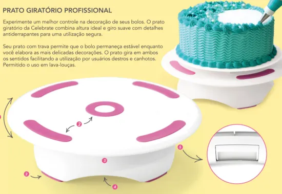 3 Colors 30cm Cake Decorating Turntable Rotating Revolving Kitchen Display Stand