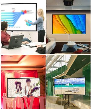Portable X-type Tripod outdoor manual projector screen