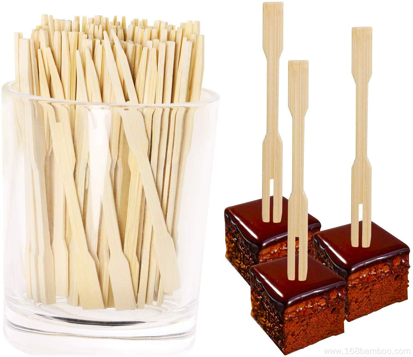 Bamboo Fruit Forks Cake Picks with Custom Package