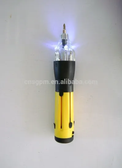 6 in 1 screwdriver with 3 LED lights