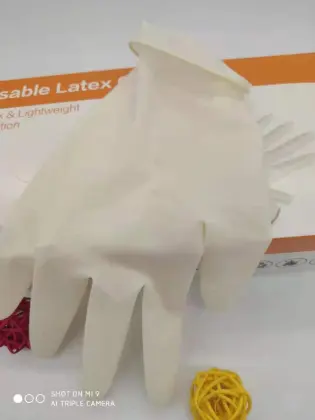 Disposable medical rubber gloves