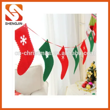 SJ-L6137Christmas Felt decoration stocking bunting flags
