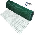 Malha de arame soldado com cor verde com cor verde revestida com pvc