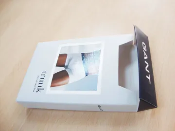 Men Underwear Coated Paper Box With Clear Window