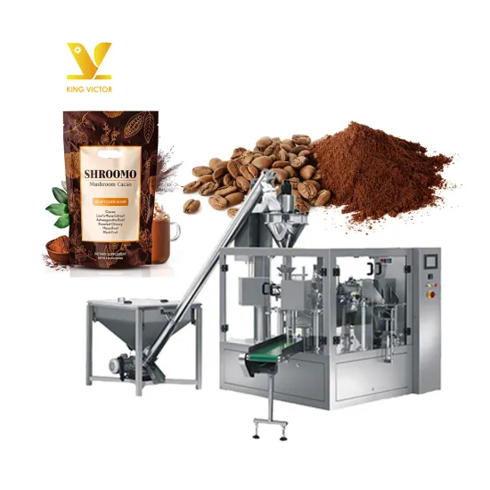 High Quality Coffee Powder Filling and Sealing Packaging Machine for Various Weights (100g-5kg) Doypack Stand Up Pouch