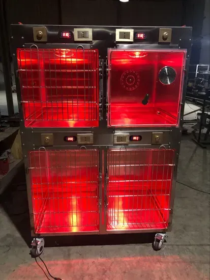 Stainless Steel Veterinary ICU Oxygen Chamber Cage