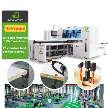 Máquina de perfuração de madeira CNC: broca de 6 lados para orifícios de painel