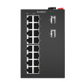 Switch industriale Fast Ethernet a 2 porte Gigabit e 16 RJ45
