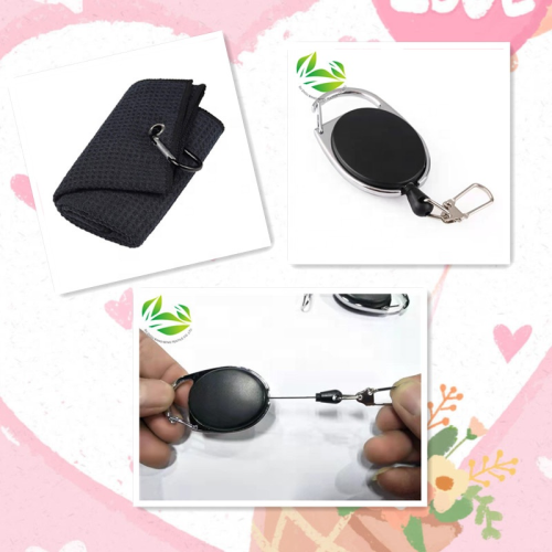 OEM Colorful Towel Metal Clip Magnetic Golf Towel