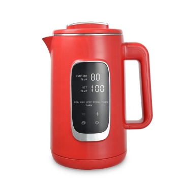 Smart 1,5 litri di acqua elettrica rossa per casa - tè portatile e caffè, controllo a temperatura a doppio strato pentola