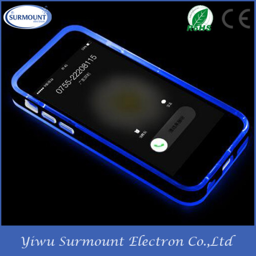 New Flash Up Light LED Cover cell phone waterproof case call light cover for iphone 6