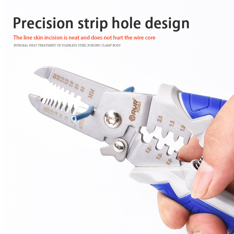 Customized multi purpose cable cutting and crimping wire stripping pliers electrician tools multi function tool pliers