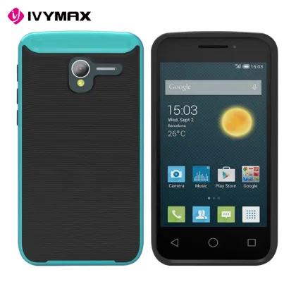 New arrival brushed tpu metal pc hybrid phone case for Alcatel stellar/tru