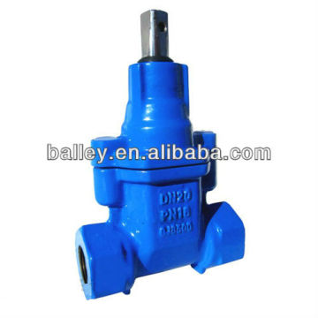 DIN/EN cast iron thread ends gate valve for water feeding