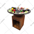 Outdoor Kitchen Barbeque Charcoal Brazier Corten Steel BBQ