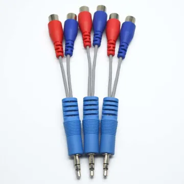 Hot sale Y Splitter AV adapter Audio rca cable 3.5mm stereo to 2 RCA female
