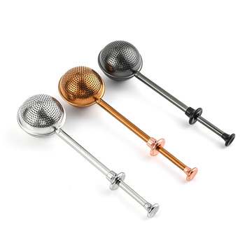 Wholesale 304 Stainless Steel Mesh Tea Strainer - Portable Telescopic Herbal Tea Ball Infuser
