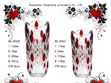 Decorative Painting, Clear Color Flower Personalized Glass Vase / Vases