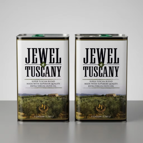 Latas quadradas de azeite de qualidade alimentar