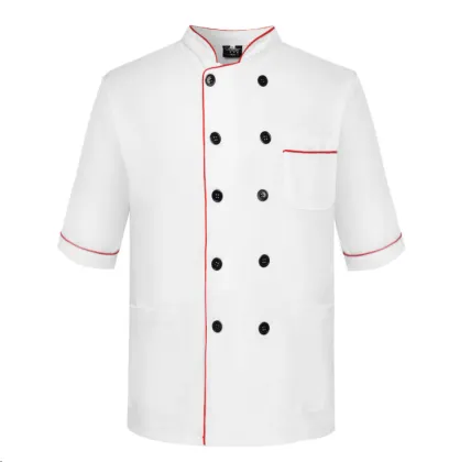 Black Chef Jacket with Short Sleeves: Latest Design for Chef Uniforms