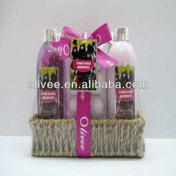 sea grass basket bath supplies set