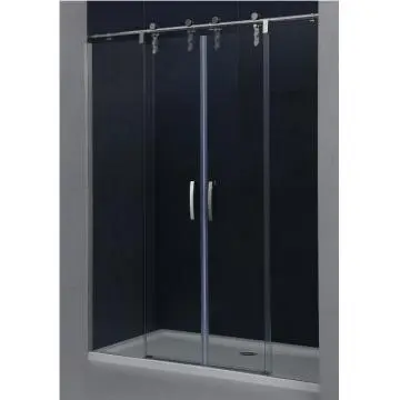 Alba stainless steel sliding door frameless shower