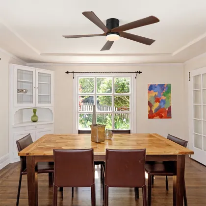 Nordic Wood Restaurant Fan - Ceiling Fan Lamp for Living Room