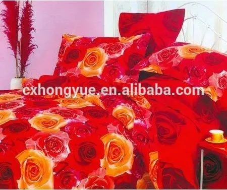 China 100% Polyester Big Flowers Design disperse printed fabric for bedding ,curtain/Printed bedding Fabric