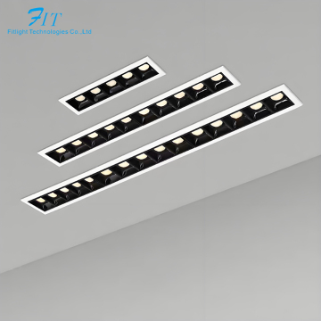 10W -30W COB LED Modern Linear Light - Dimmable Grille Aluminum Black для коммерческого офиса использования